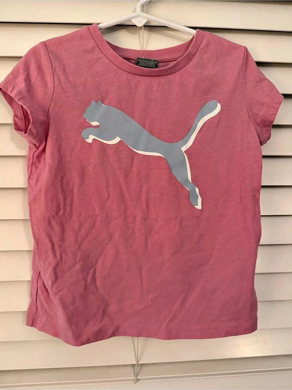 Puma Girls Graphic Tee Pink Size 5
